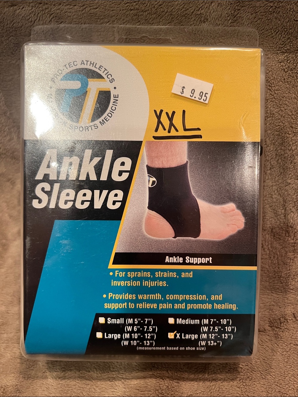 Ankle Sleeve Support – Black, XXL